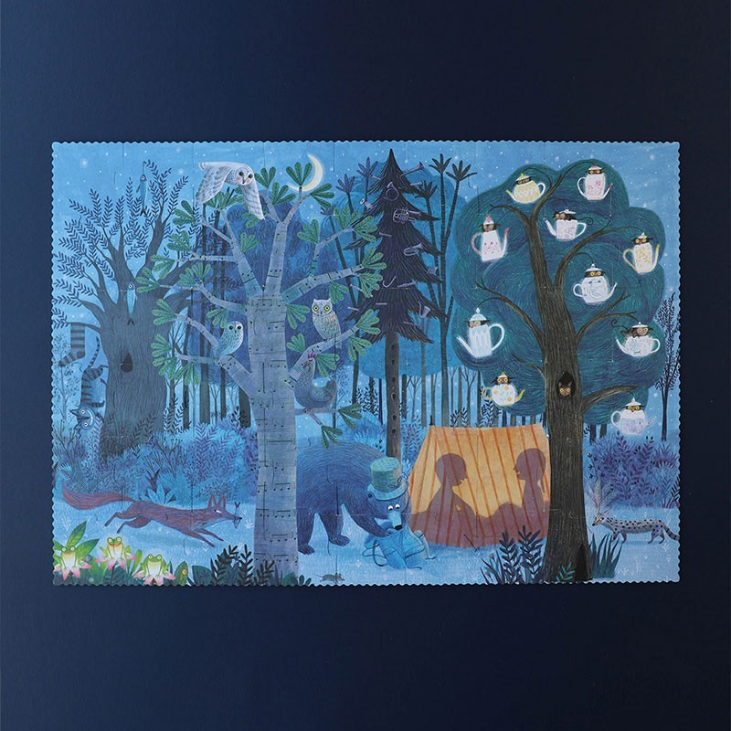 Puzzle - Night & Day in the Forest