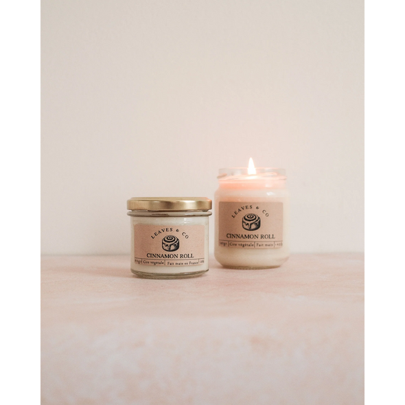 Bougie parfumée artisanale cire végétale - Cinnamon Roll