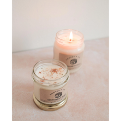 Bougie parfumée artisanale cire végétale - Cinnamon Roll