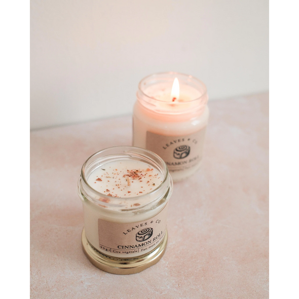 Bougie parfumée artisanale cire végétale - Cinnamon Roll