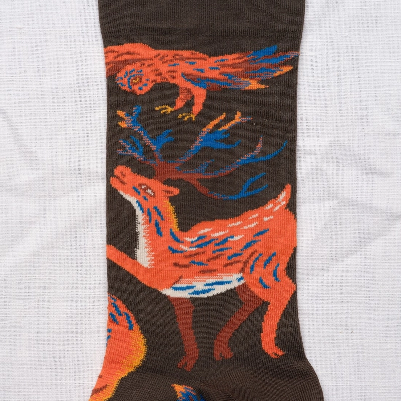 Chaussettes Animaux Terre d'Ombre