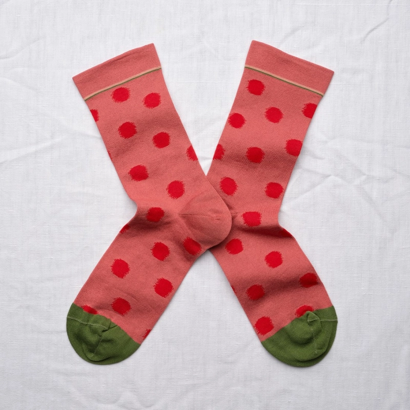 Chaussettes Pois Rouges Fanés