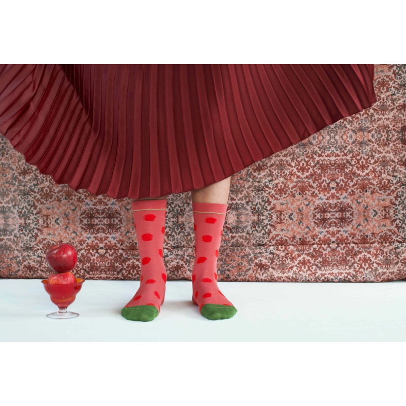 Chaussettes Pois Rouges Fanés