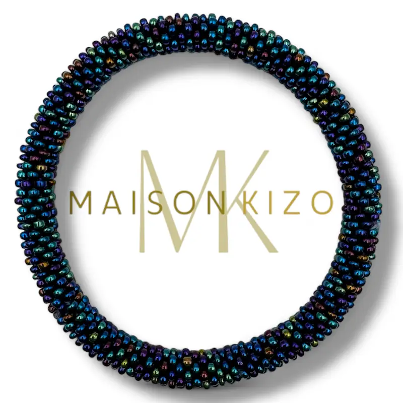 Bracelet népalais bleu rainbow