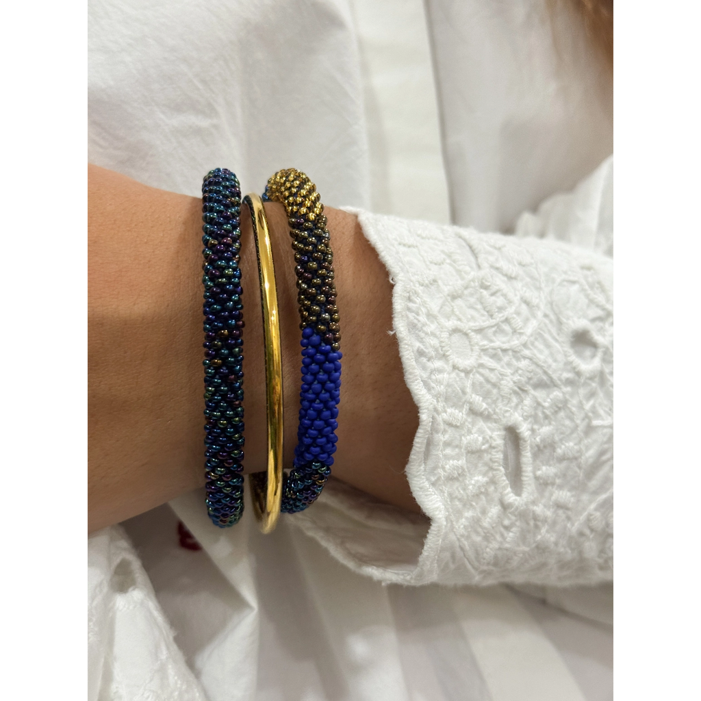 Bracelet népalais bleu rainbow