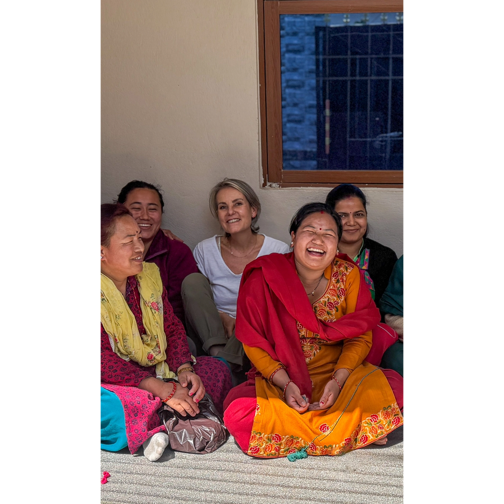 Bracelet népalais Bleu, or