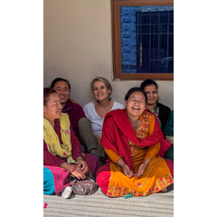 Bracelet népalais Bleu, or