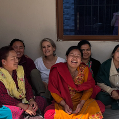 Bracelet népalais Bleu rainbow clair