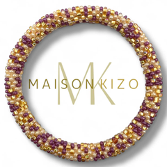 Bracelet népalais Taupe, or