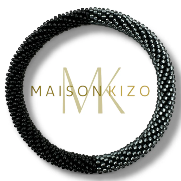 Bracelet népalais Noir, anthracite