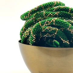 Bracelet népalais Vert, or