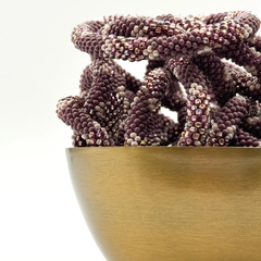 Bracelet népalais Taupe, blanc