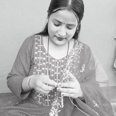 Bracelet népalais Bleu, or