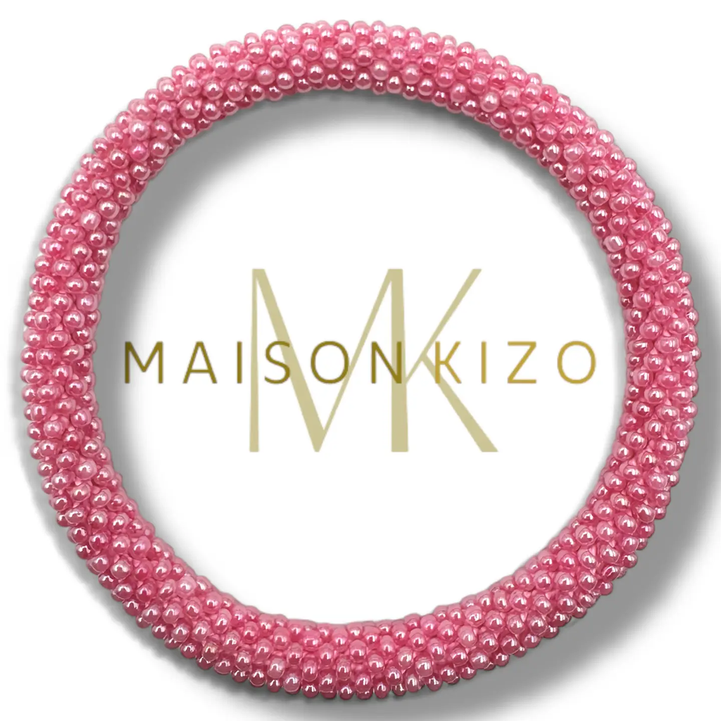 Bracelet népalais Rose bonbon