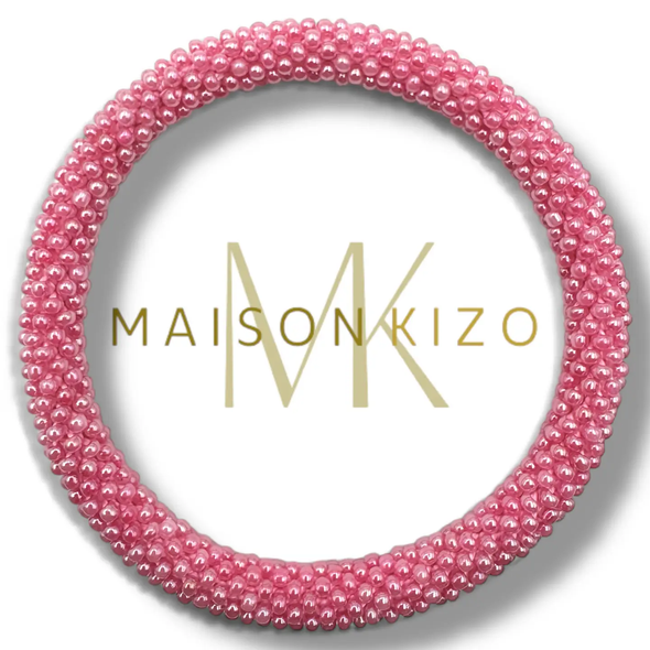 Bracelet népalais Rose bonbon