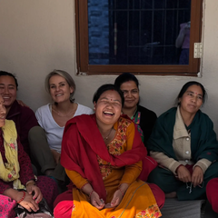 Bracelet népalais Rose bonbon