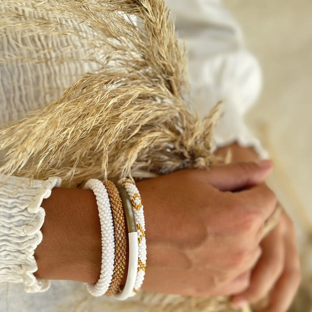 Bracelet népalais Blanc