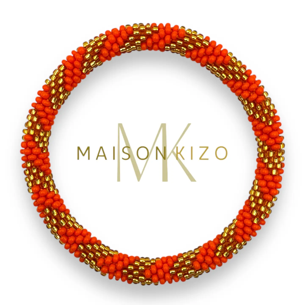 Bracelet népalais Orange, or