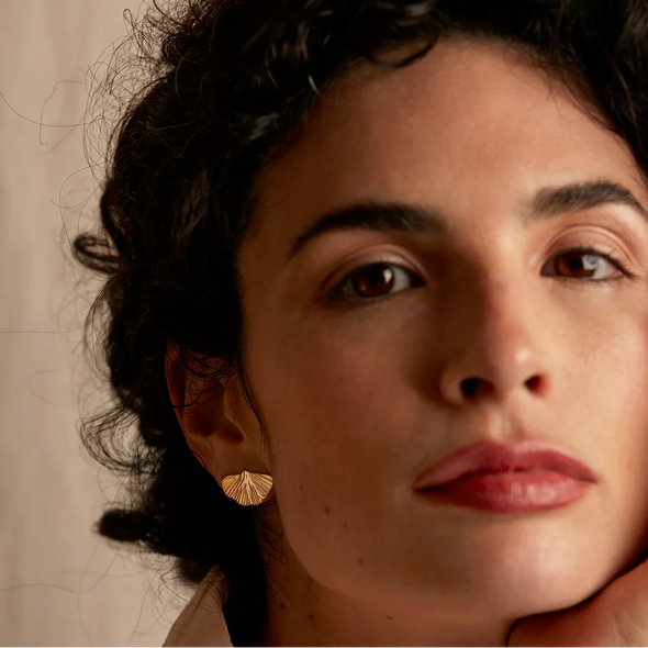 Petites boucles d'oreille Ginkgo