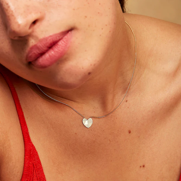 Collier Coeur strié