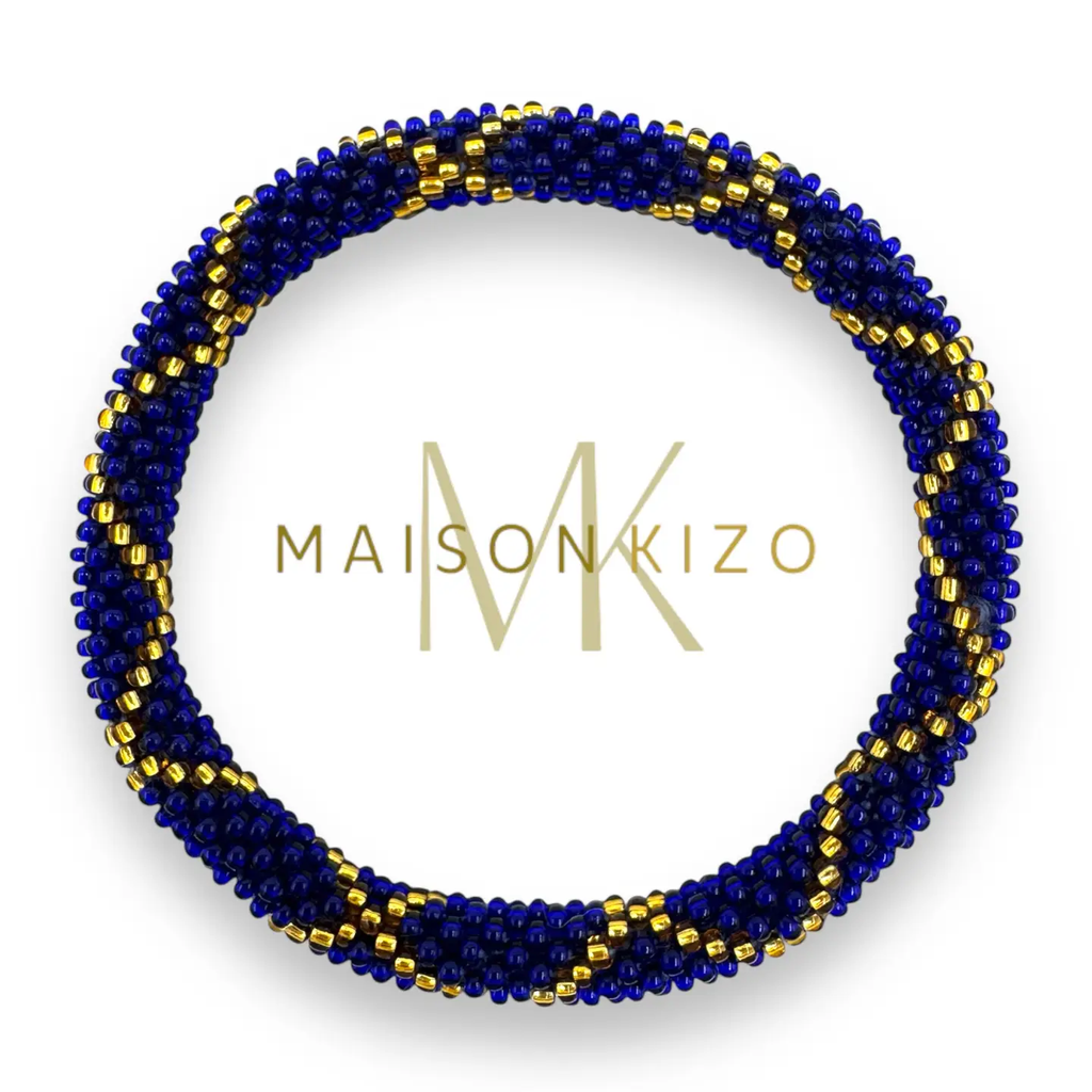 Bracelet népalais Bleu et or