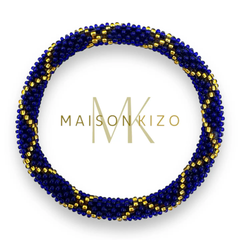 Bracelet népalais Bleu et or
