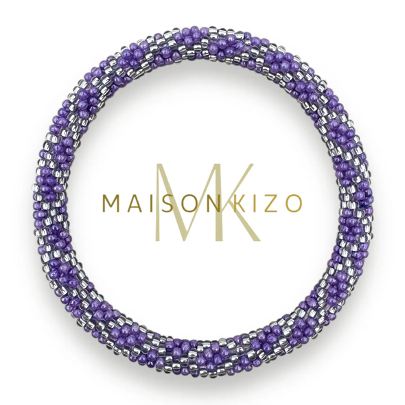 Bracelet népalais Lilas, argent