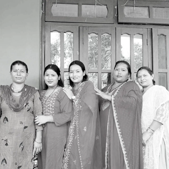 Mini Bracelet népalais Noir, beige, or