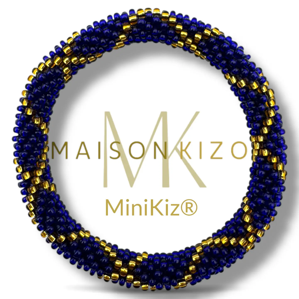 Mini Bracelet népalais Bleu, or