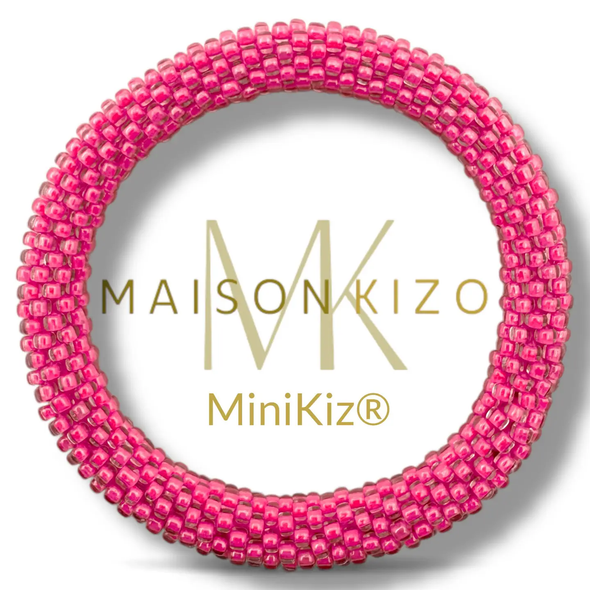 Mini Bracelet népalais Rose fluo