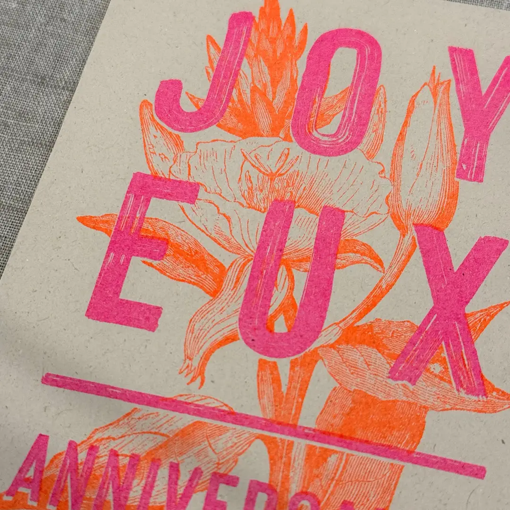 Carte postale Joyeux anniversaire fleurs