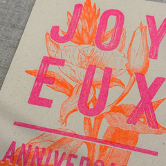 Carte postale Joyeux anniversaire fleurs