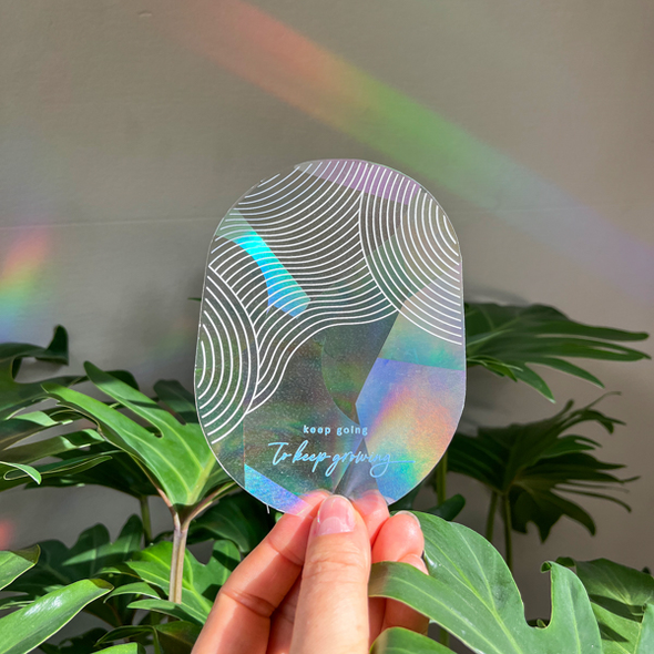 Autocollant créateur d'arc-en-ciel - Keep going to keep growing