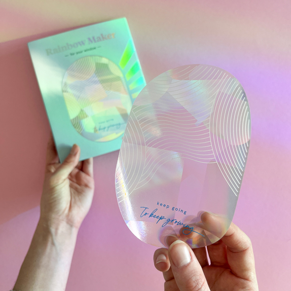 Autocollant créateur d'arc-en-ciel - Keep going to keep growing