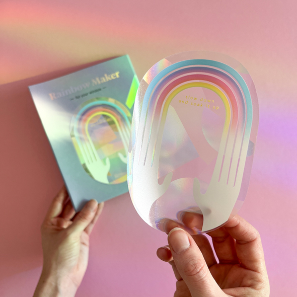 Autocollant créateur d'arc-en-ciel - Slow down and soak it up