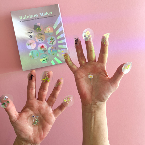 Autocollant créateur d'arc-en-ciel - Stay wild