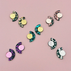 Boucles d'oreilles puces Roseline