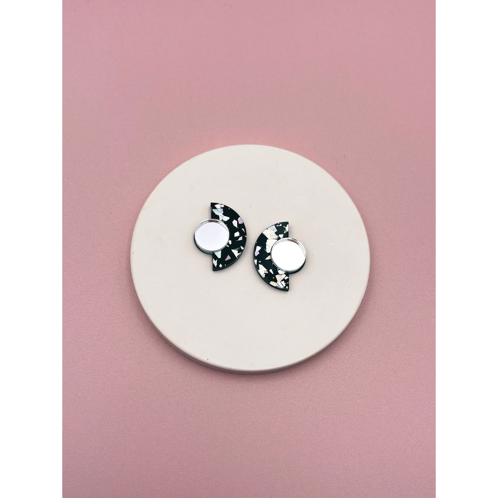 Boucles d'oreilles puces Roseline