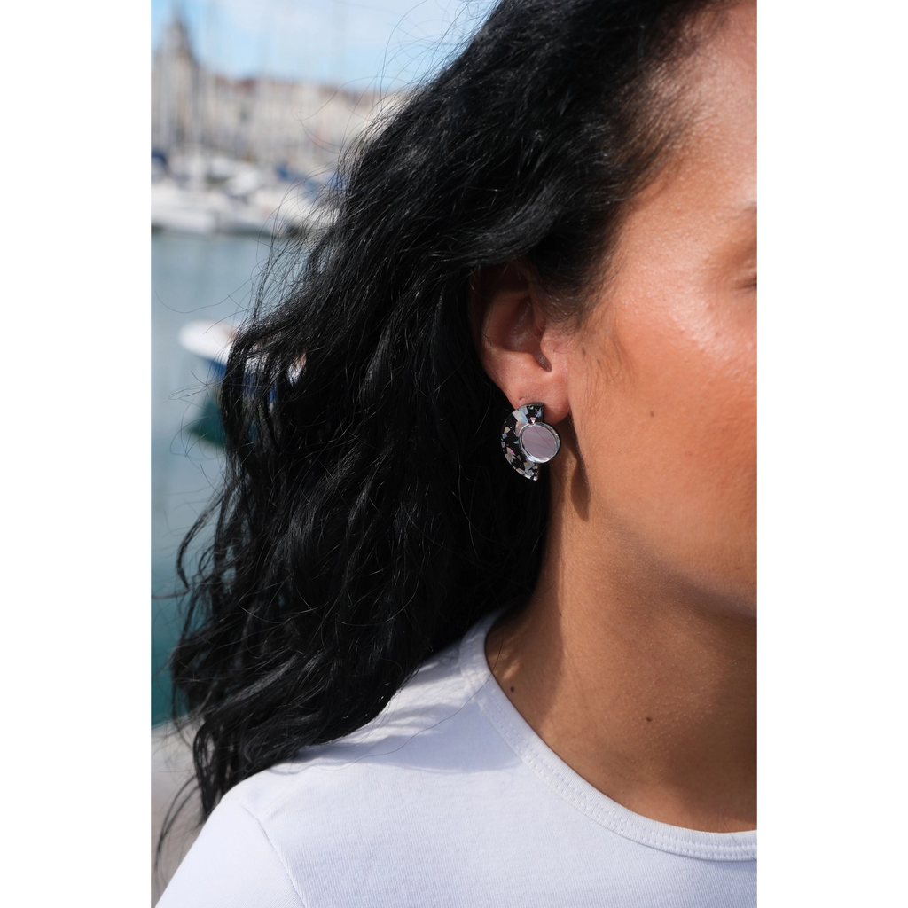 Boucles d'oreilles puces Roseline