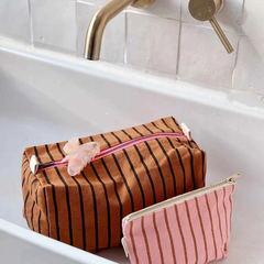 Trousse de toilette Vic - Rayures Tennis Ginger
