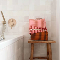 Trousse de toilette Vic - Rayures Tennis Ginger