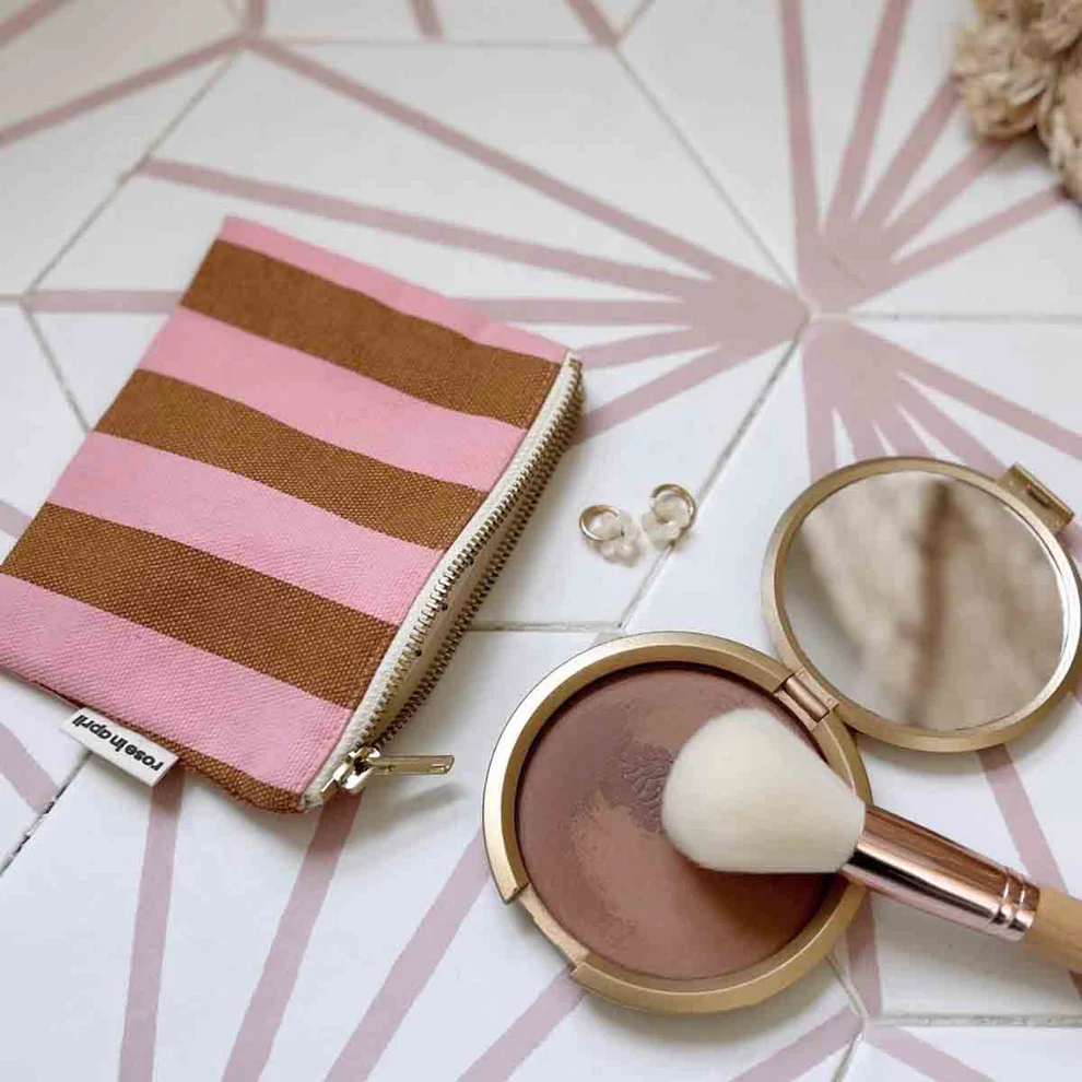 Porte-monnaie Marie Rayures Strawberry / Caramel