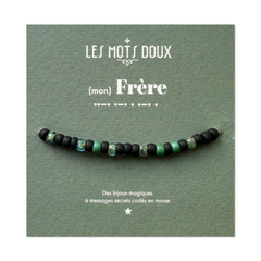 Bracelet homme code morse "Frère"