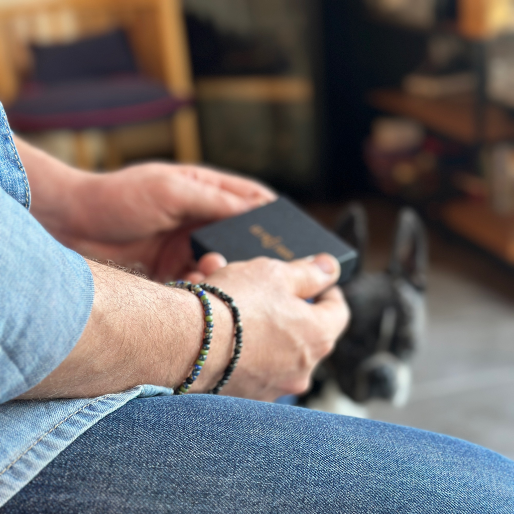 Bracelet homme code morse "Frère"