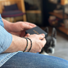Bracelet homme code morse "Frère"