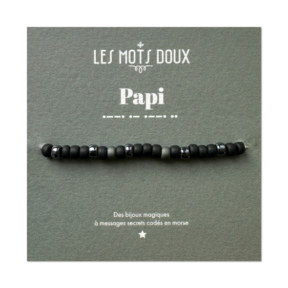 Bracelet homme code morse "Papi"