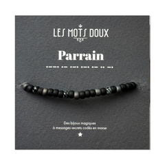 Bracelet homme code morse "Parrain"