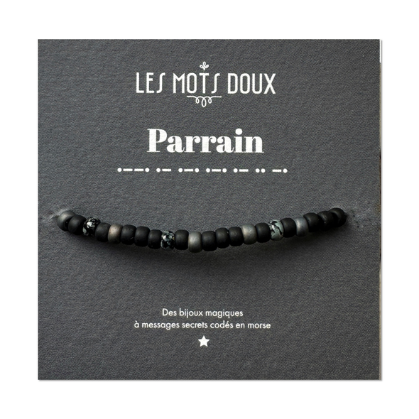 Bracelet homme code morse "Parrain"