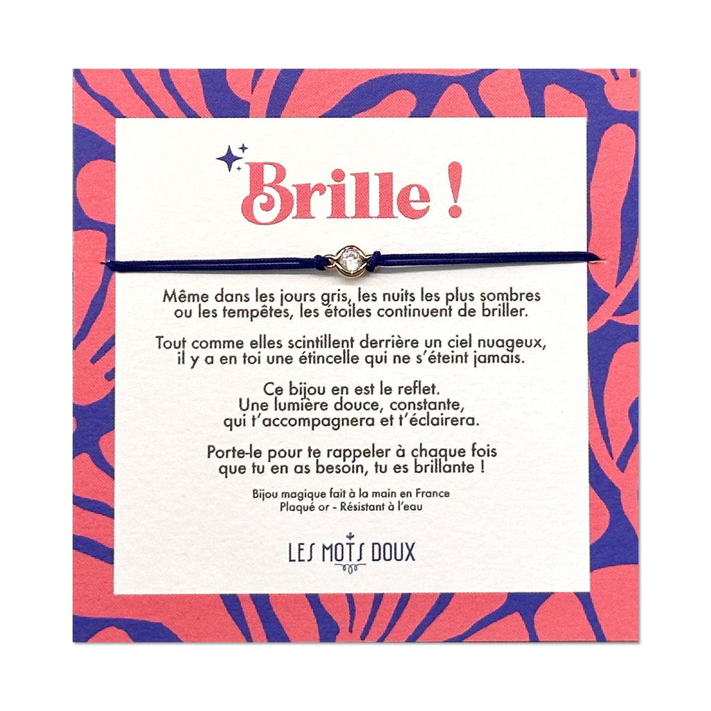 Bracelet Brille - Cordon bleu indigo