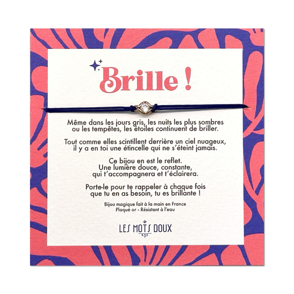 Bracelet Brille - Cordon bleu indigo
